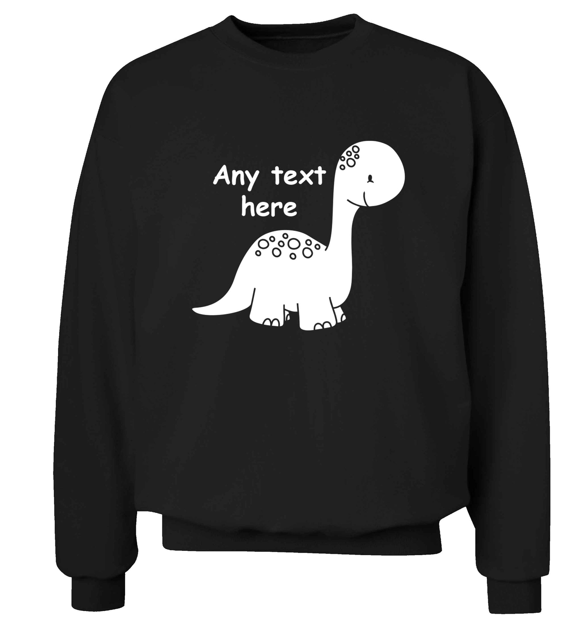 Dinosaur any text adult's unisex black sweater 2XL