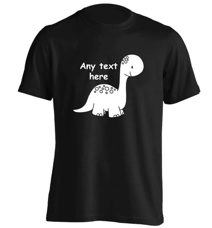 Dinosaur any text adults unisex black Tshirt 2XL