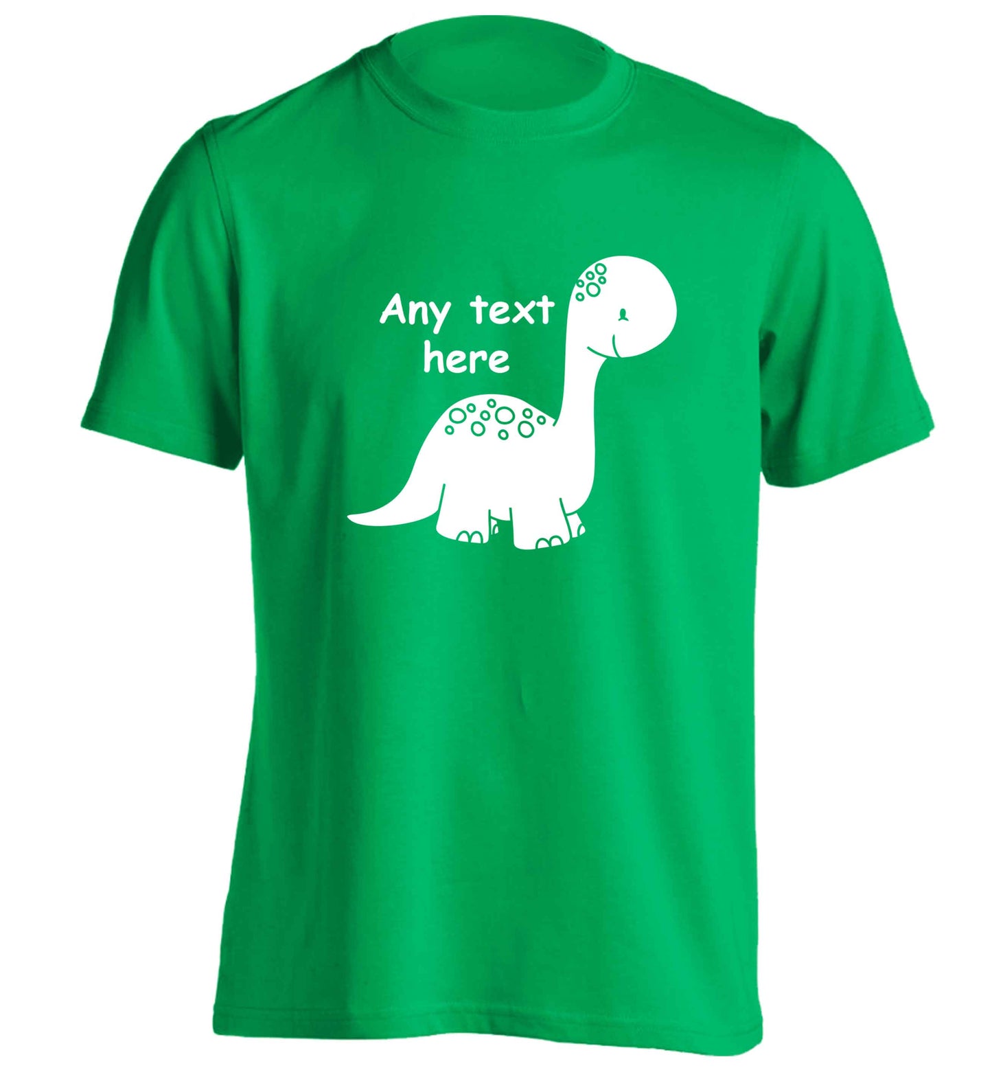 Dinosaur any text adults unisex green Tshirt 2XL
