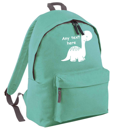 Dinosaur any text mint adults backpack