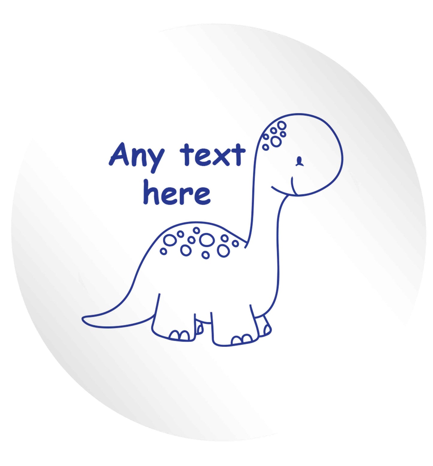 Dinosaur any text 24 @ 45mm matt circle stickers