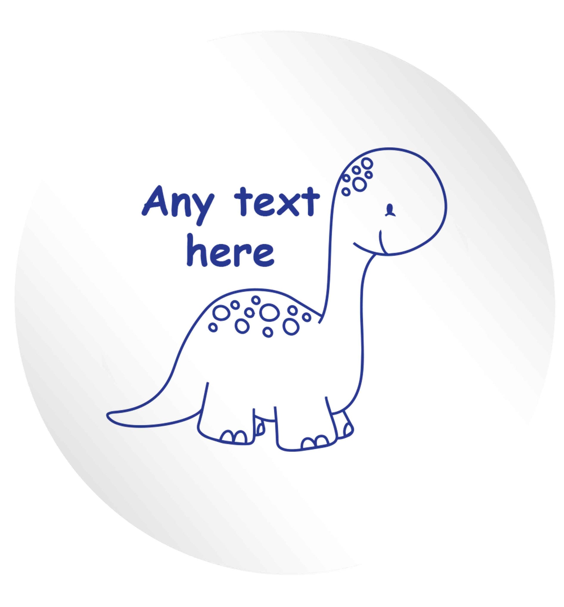 Dinosaur any text 24 @ 45mm matt circle stickers