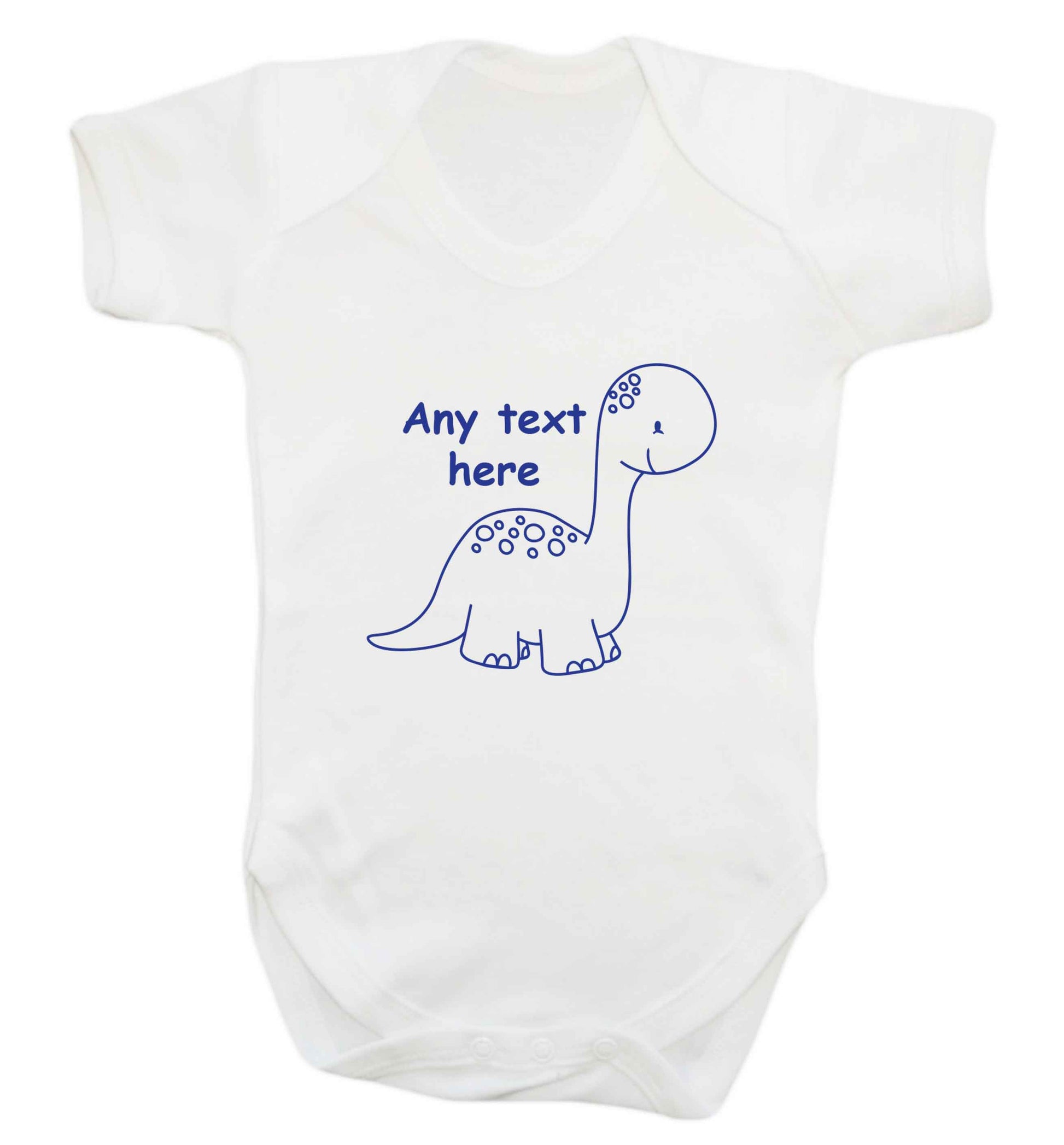 Dinosaur any text baby vest white 18-24 months