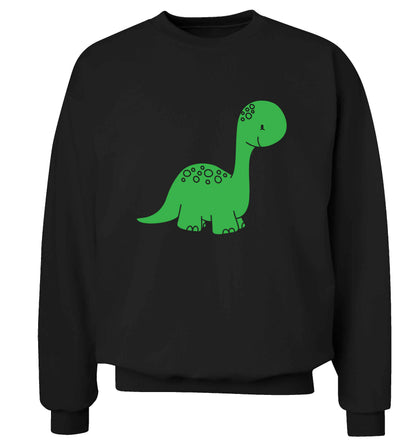 Dinosaur illustration adult's unisex black sweater 2XL