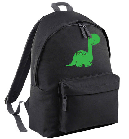 Dinosaur illustration black adults backpack