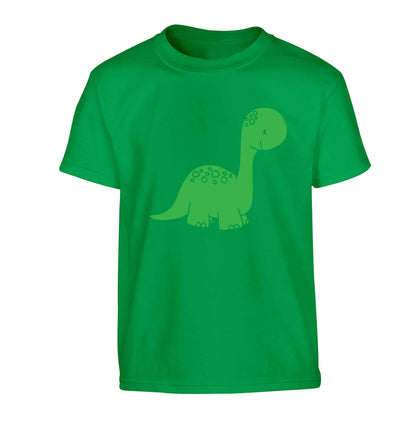 Dinosaur illustration Children's green Tshirt 12-13 Years
