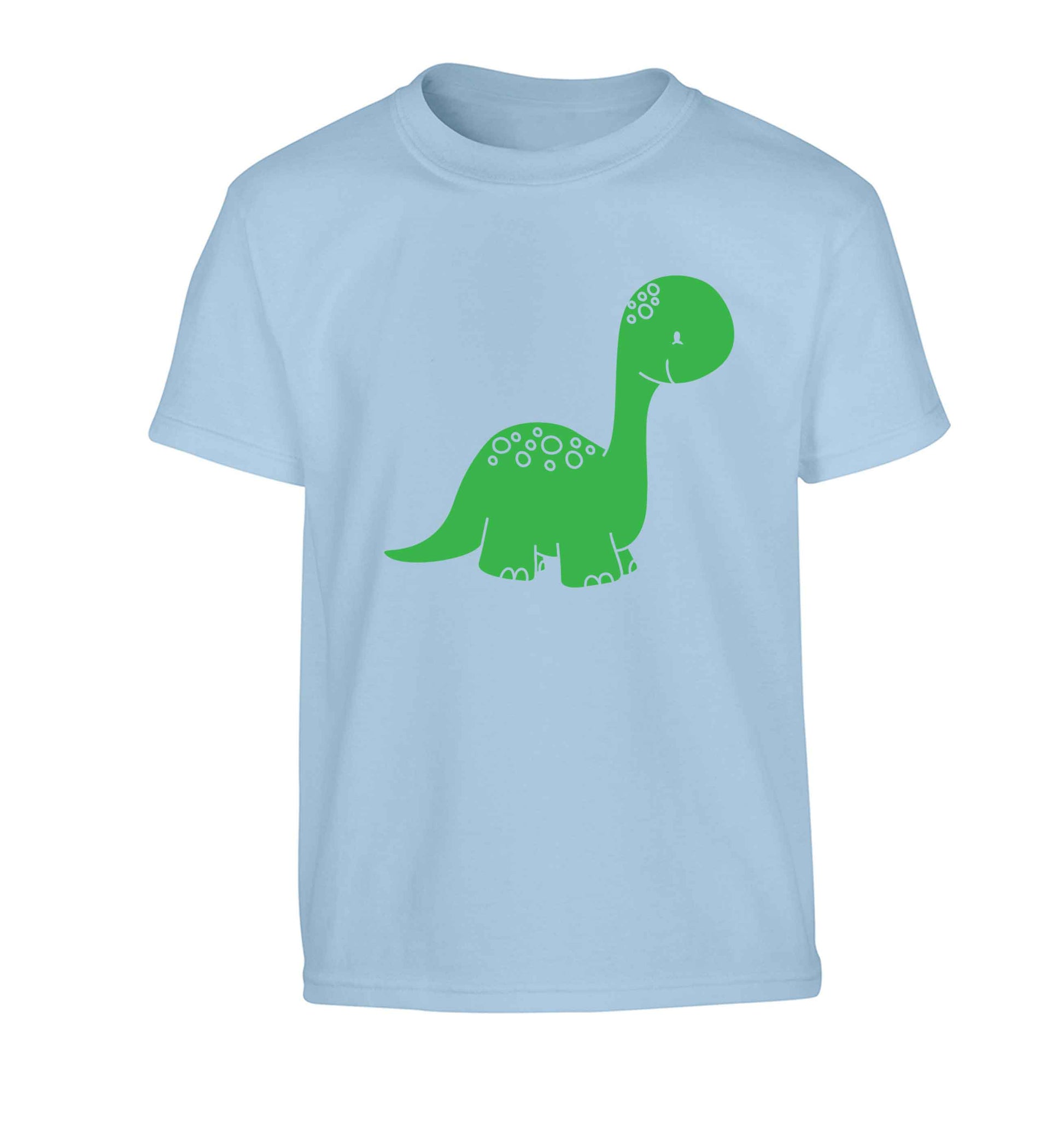 Dinosaur illustration Children's light blue Tshirt 12-13 Years