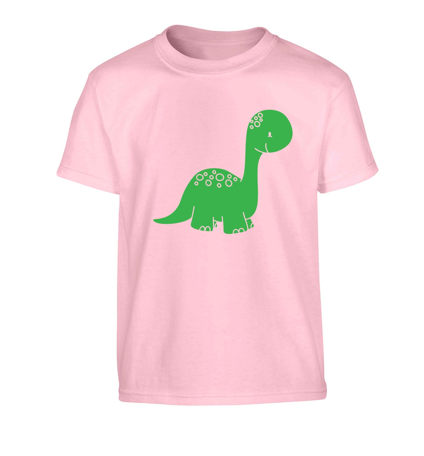 Dinosaur illustration Children's light pink Tshirt 12-13 Years