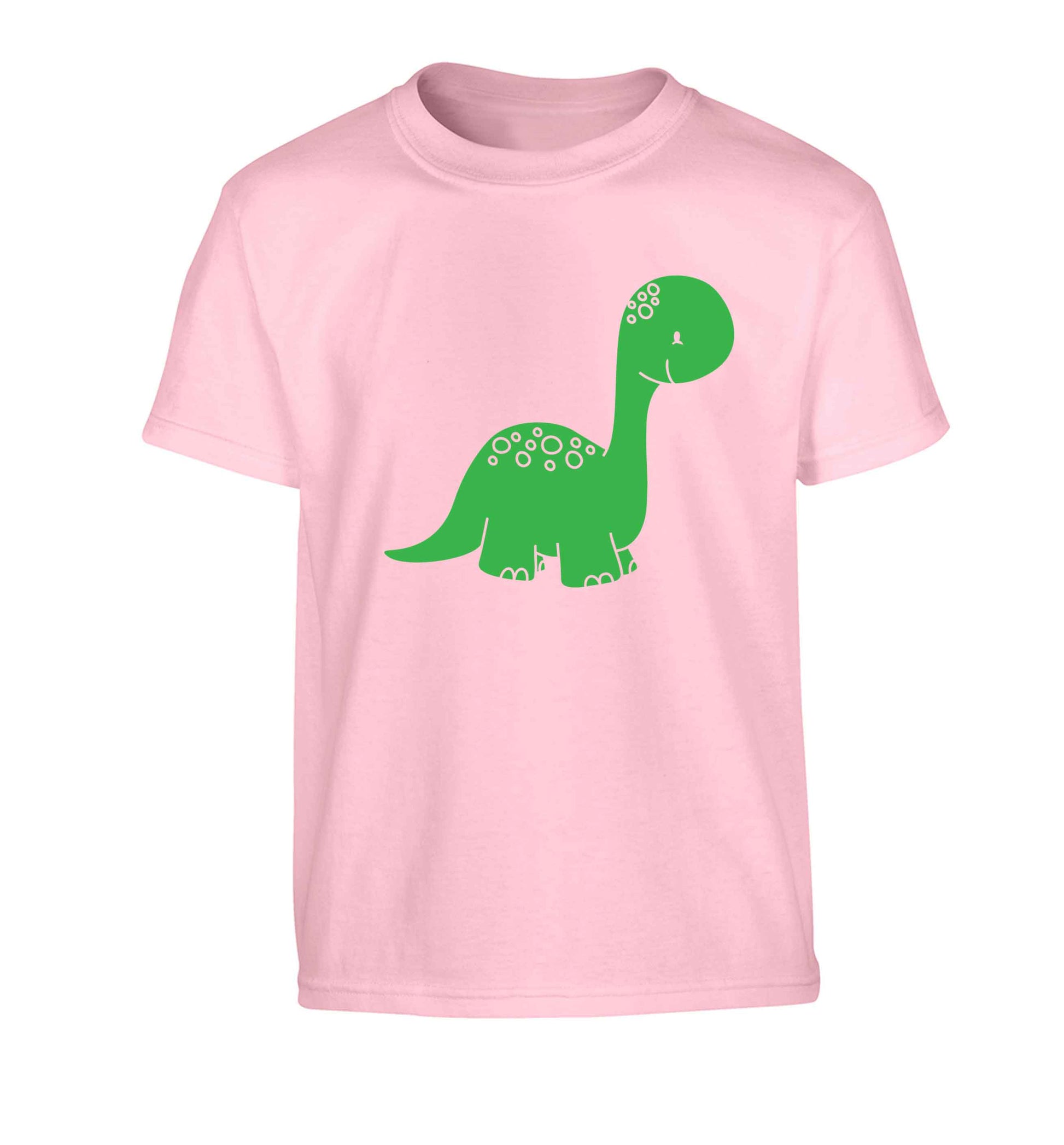 Dinosaur illustration Children's light pink Tshirt 12-13 Years