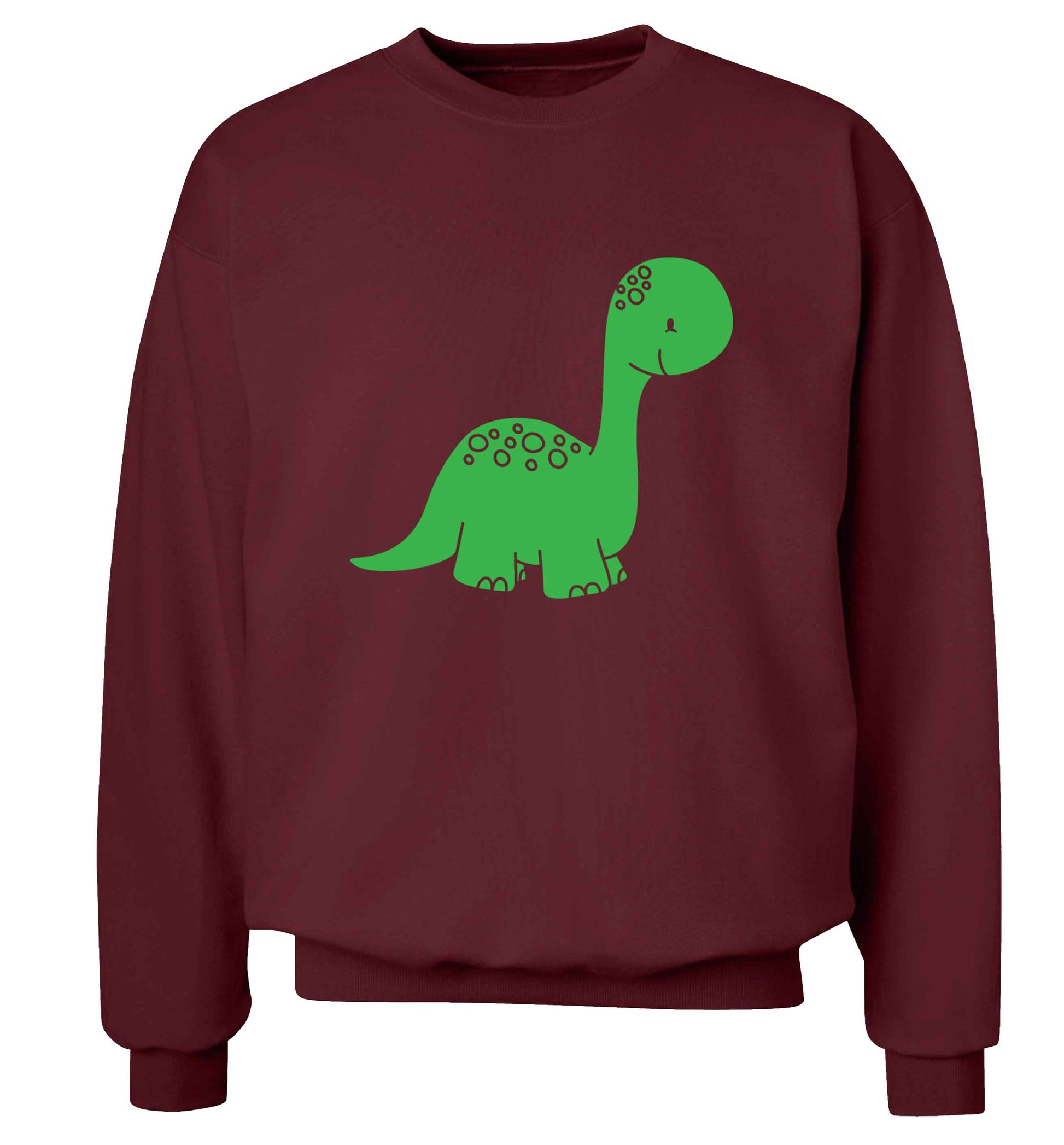 Dinosaur illustration adult's unisex maroon sweater 2XL