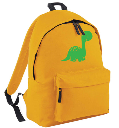 Dinosaur illustration mustard adults backpack