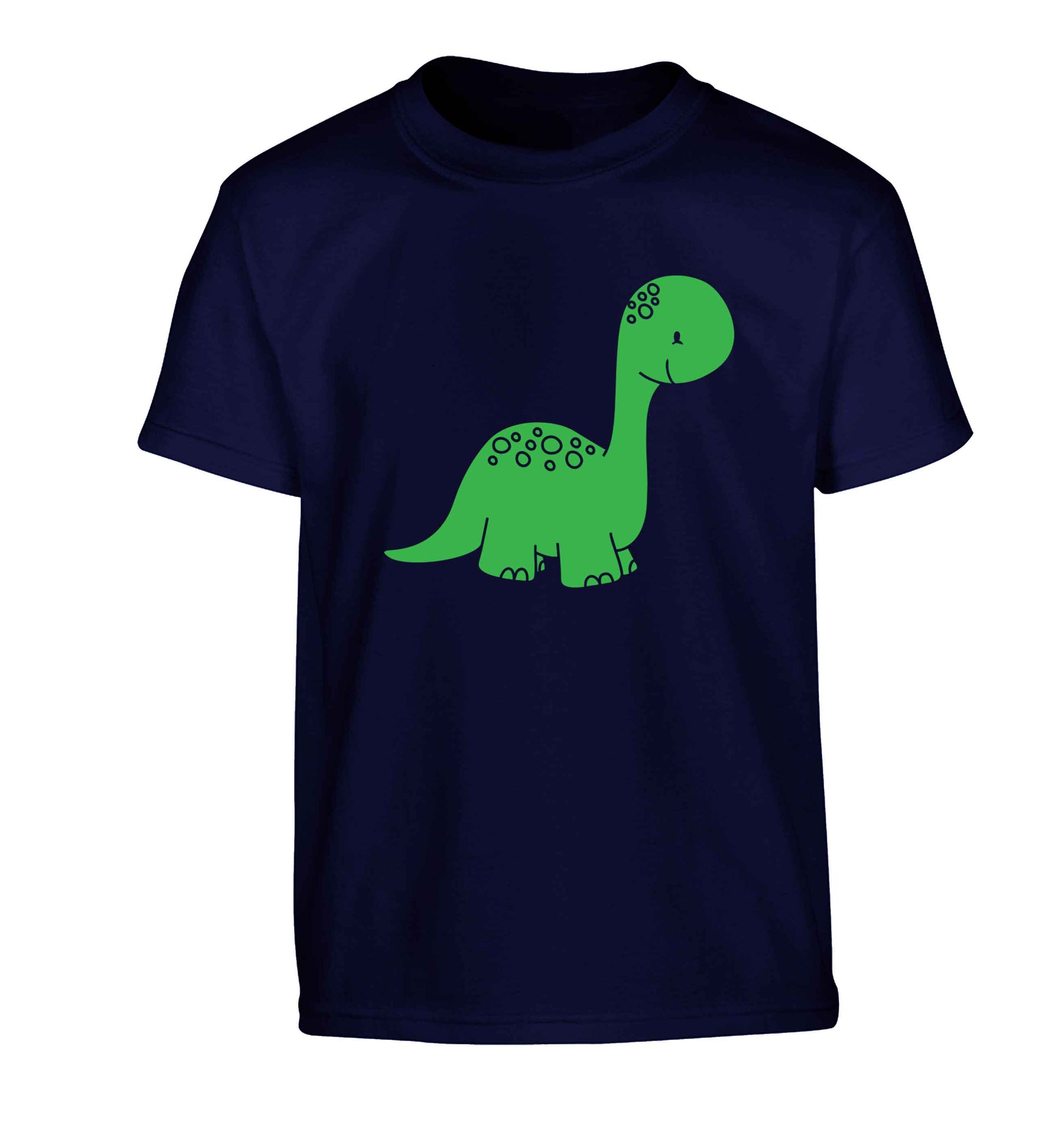 Dinosaur illustration Children's navy Tshirt 12-13 Years