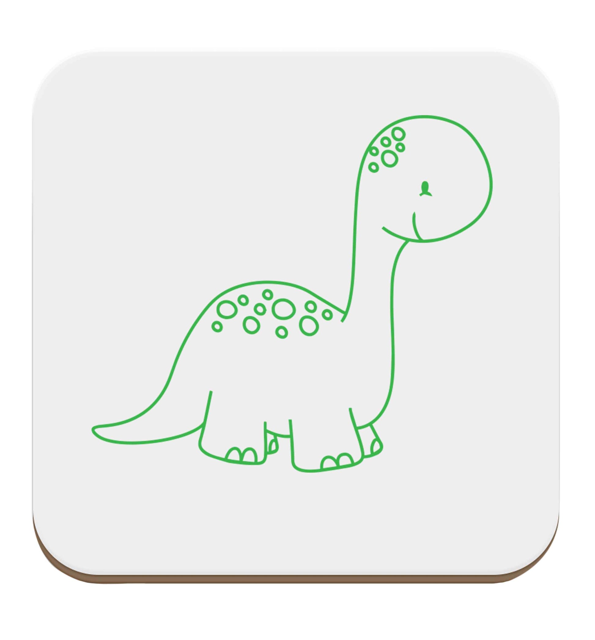 Dinosaur illustration set of four coasters