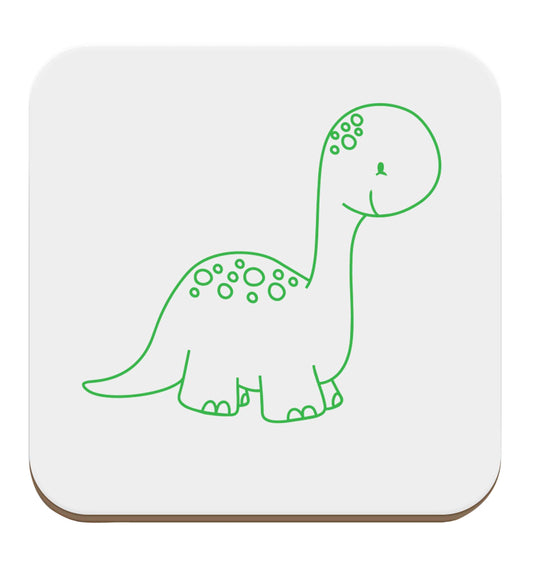 Dinosaur illustration set of four coasters