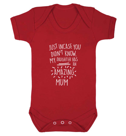 Just incase you didn't know my daughter has an amazing mum baby vest red 18-24 months