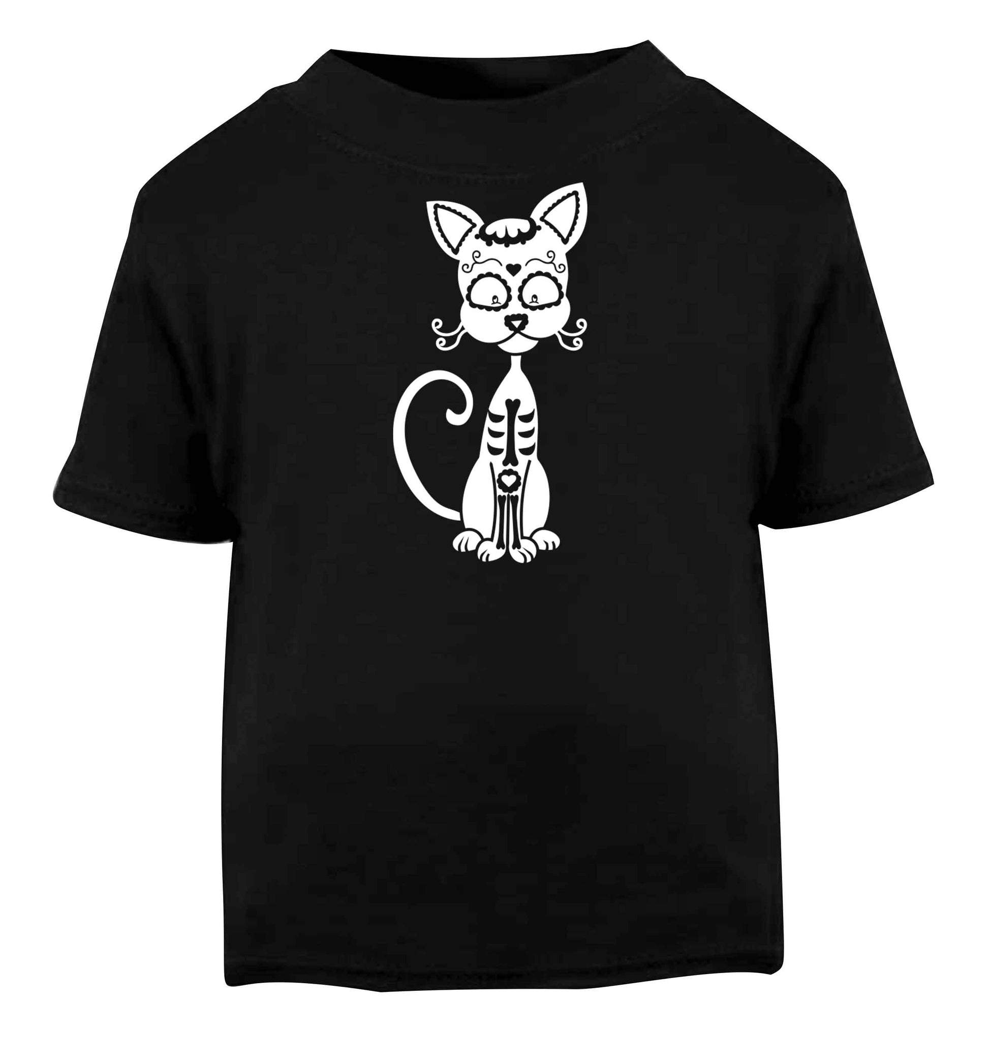 Cat sugar skull Black baby toddler Tshirt 2 years