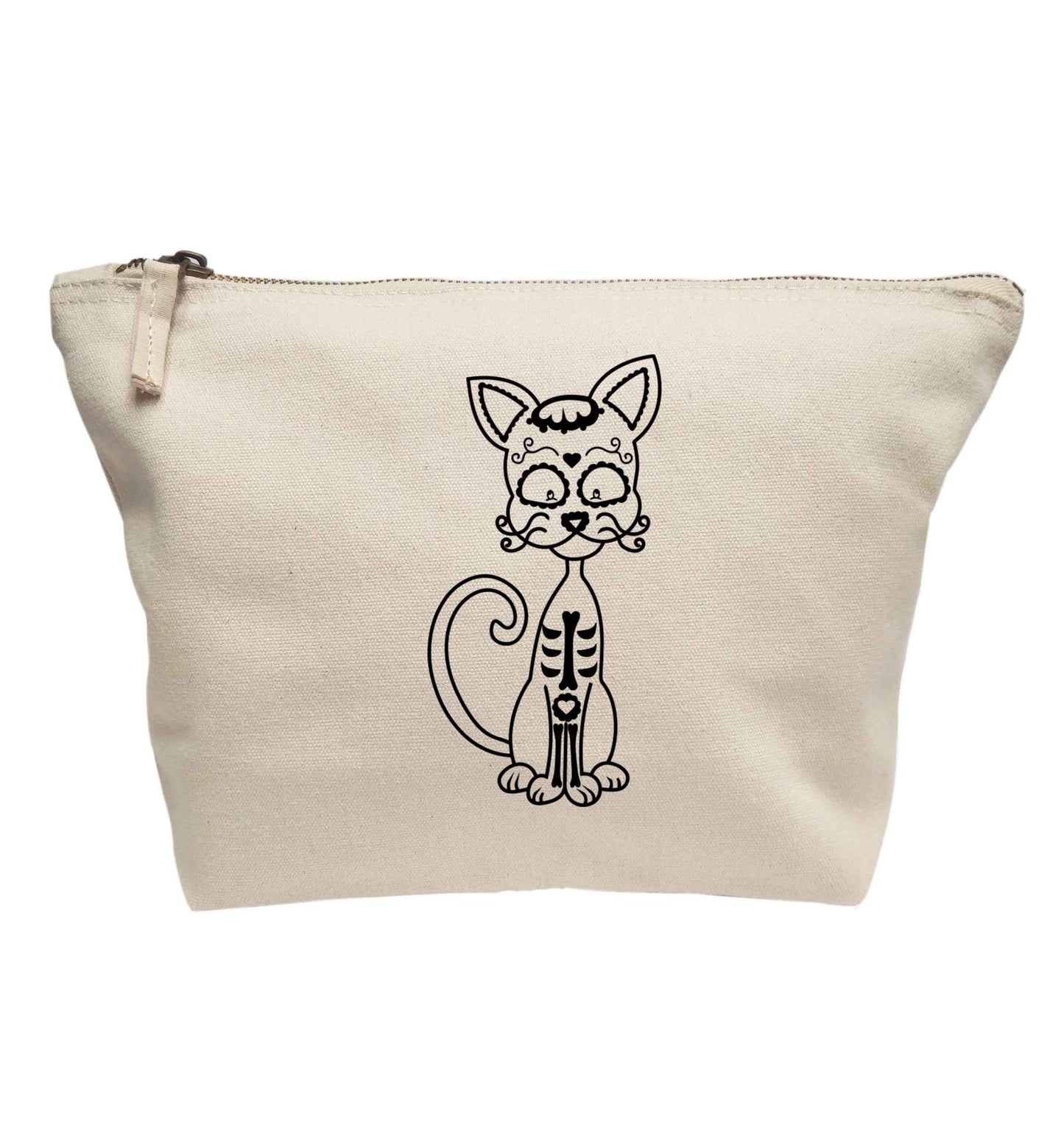 Cat sugar skull | Makeup / wash bag