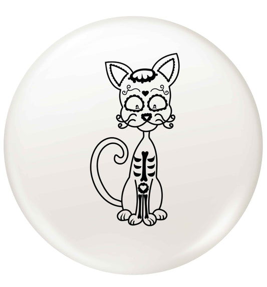 Cat sugar skull small 25mm Pin badge