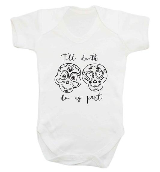 Till death do us part sugar skulls baby vest white 18-24 months