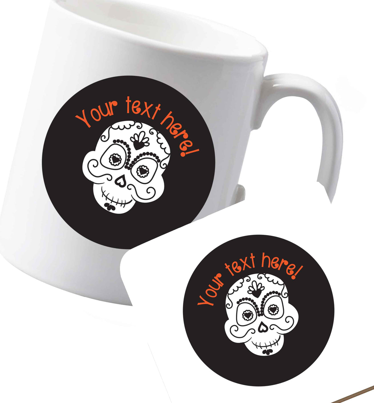 10 oz Ceramic mug and coaster Favourite Type Pan Pancake both sides
