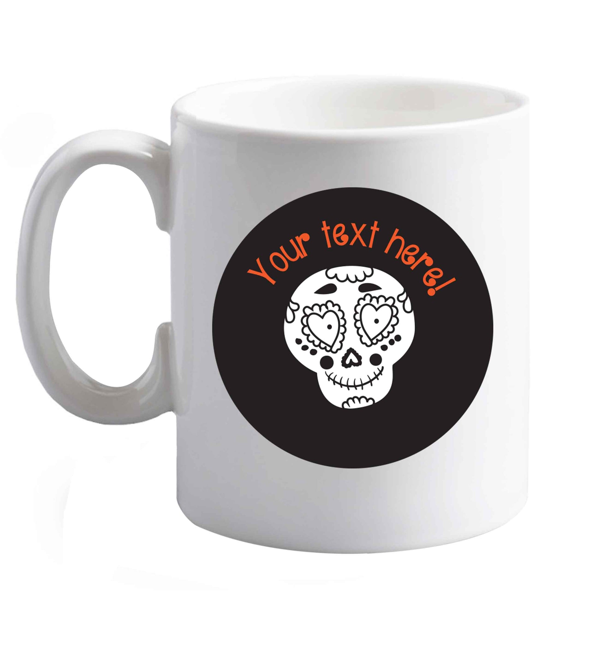 10 oz Favourite Type Pan Pancake ceramic mug right handed