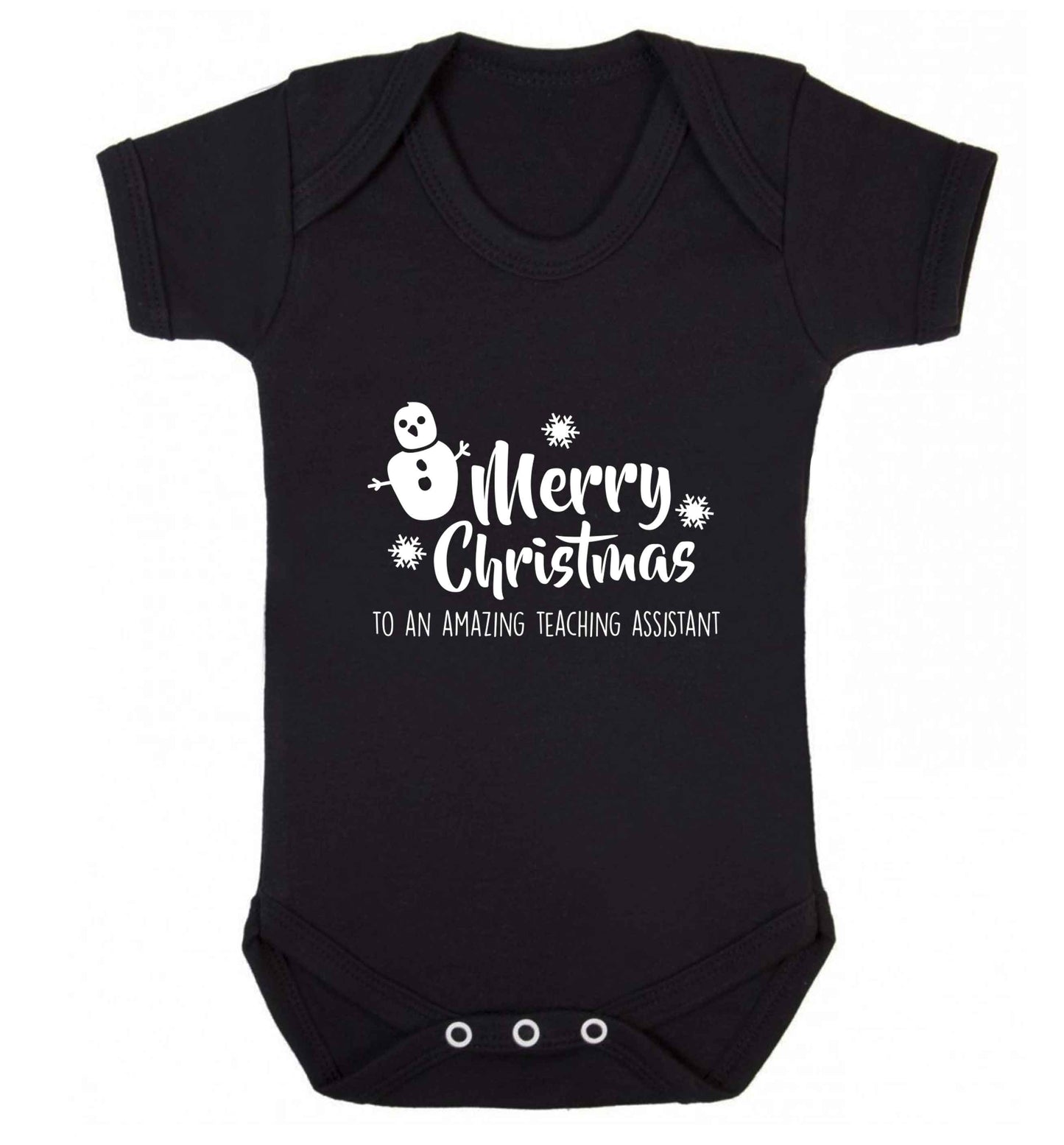 Merry christmas to my teacher baby vest black 18-24 months