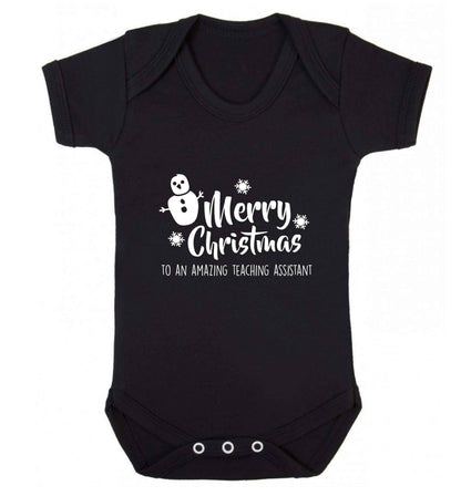 Merry christmas to my teacher baby vest black 18-24 months
