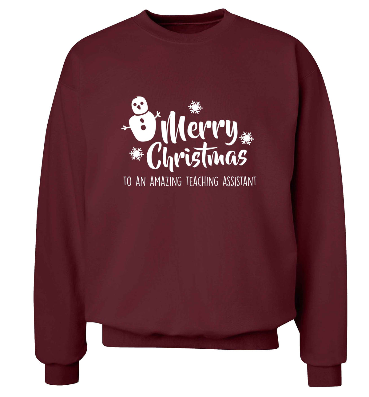 Merry christmas to my teacher adult's unisex maroon sweater 2XL