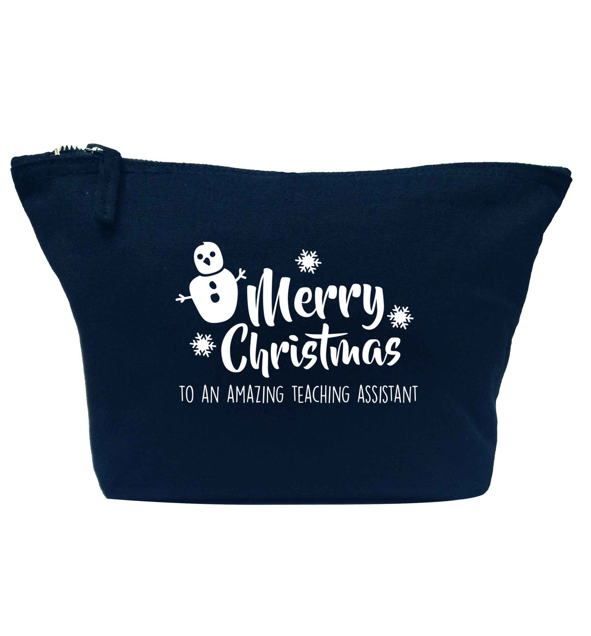 Merry christmas to my teacher navy makeup bag