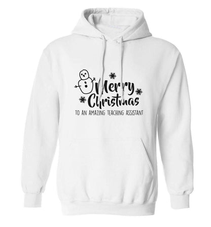 Merry christmas to my teacher adults unisex white hoodie 2XL