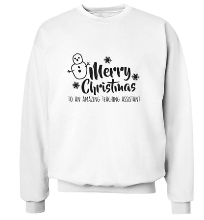Merry christmas to my teacher adult's unisex white sweater 2XL