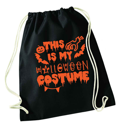 This is my halloween costume black drawstring bag