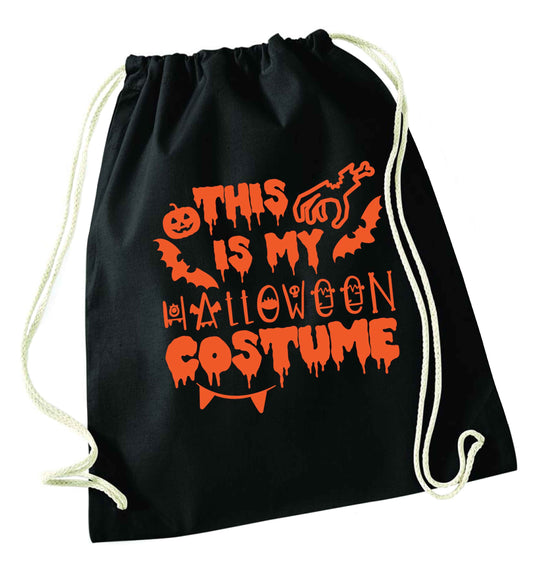 This is my halloween costume black drawstring bag