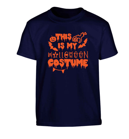 This is my halloween costume Children's navy Tshirt 12-13 Years