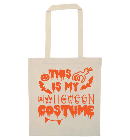 This is my halloween costume natural tote bag