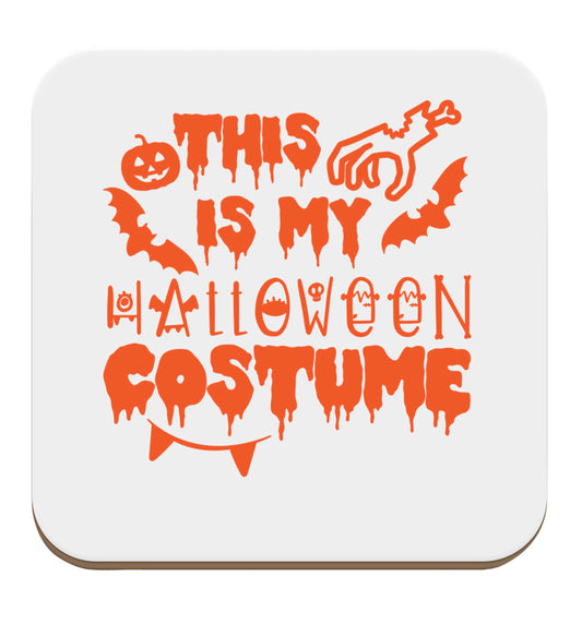 This is my halloween costume set of four coasters