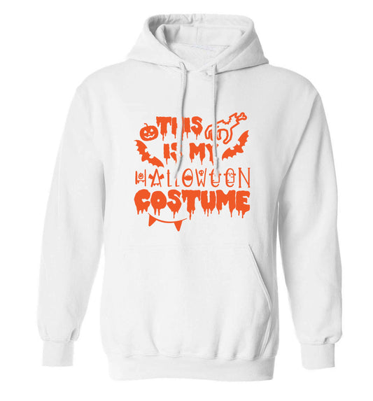 This is my halloween costume adults unisex white hoodie 2XL