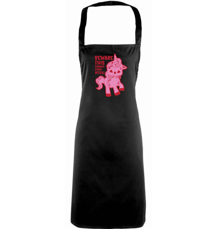 Beware this zombiecorn bites adults black apron