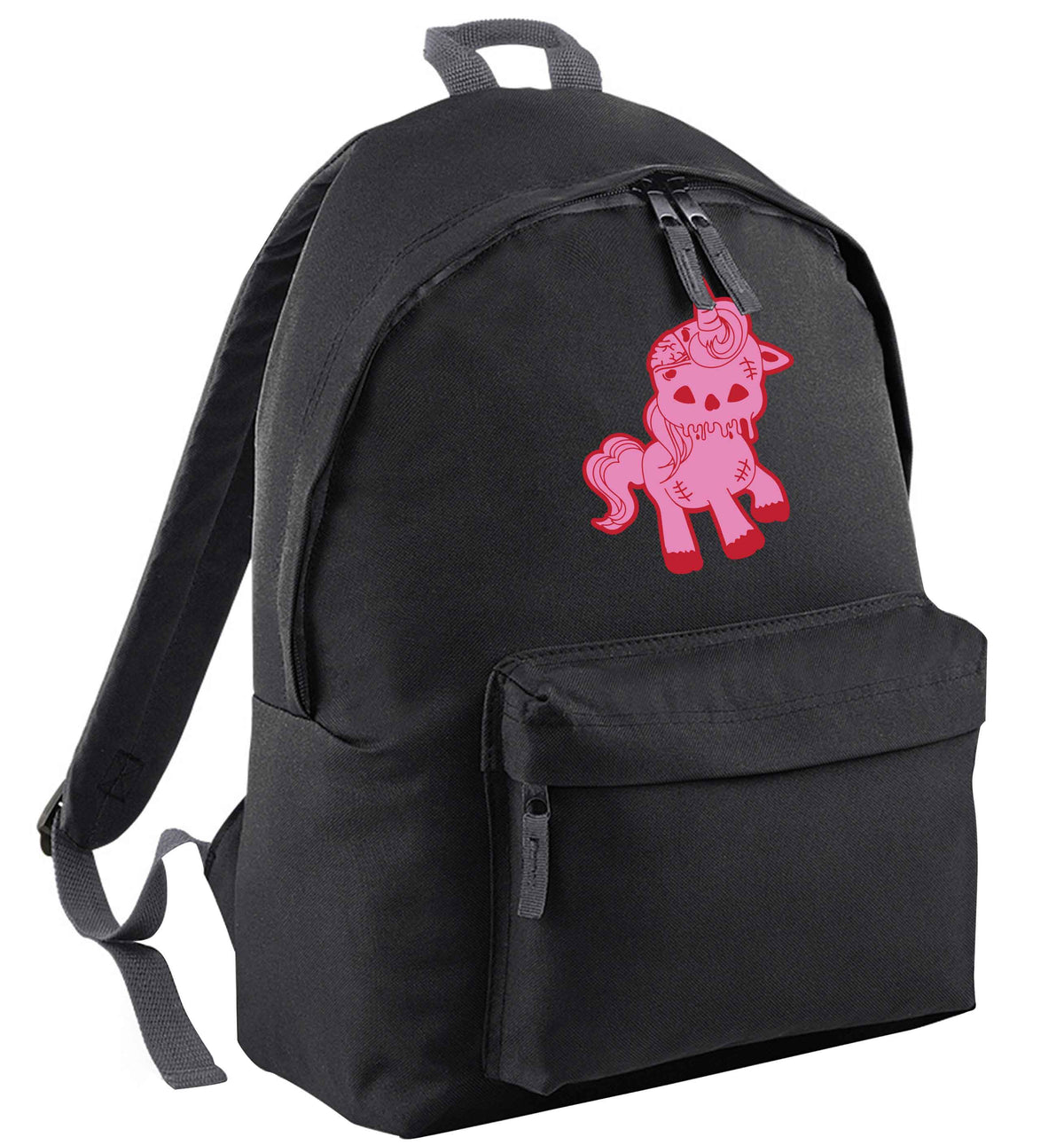 Zombie unicorn zombiecorn black adults backpack
