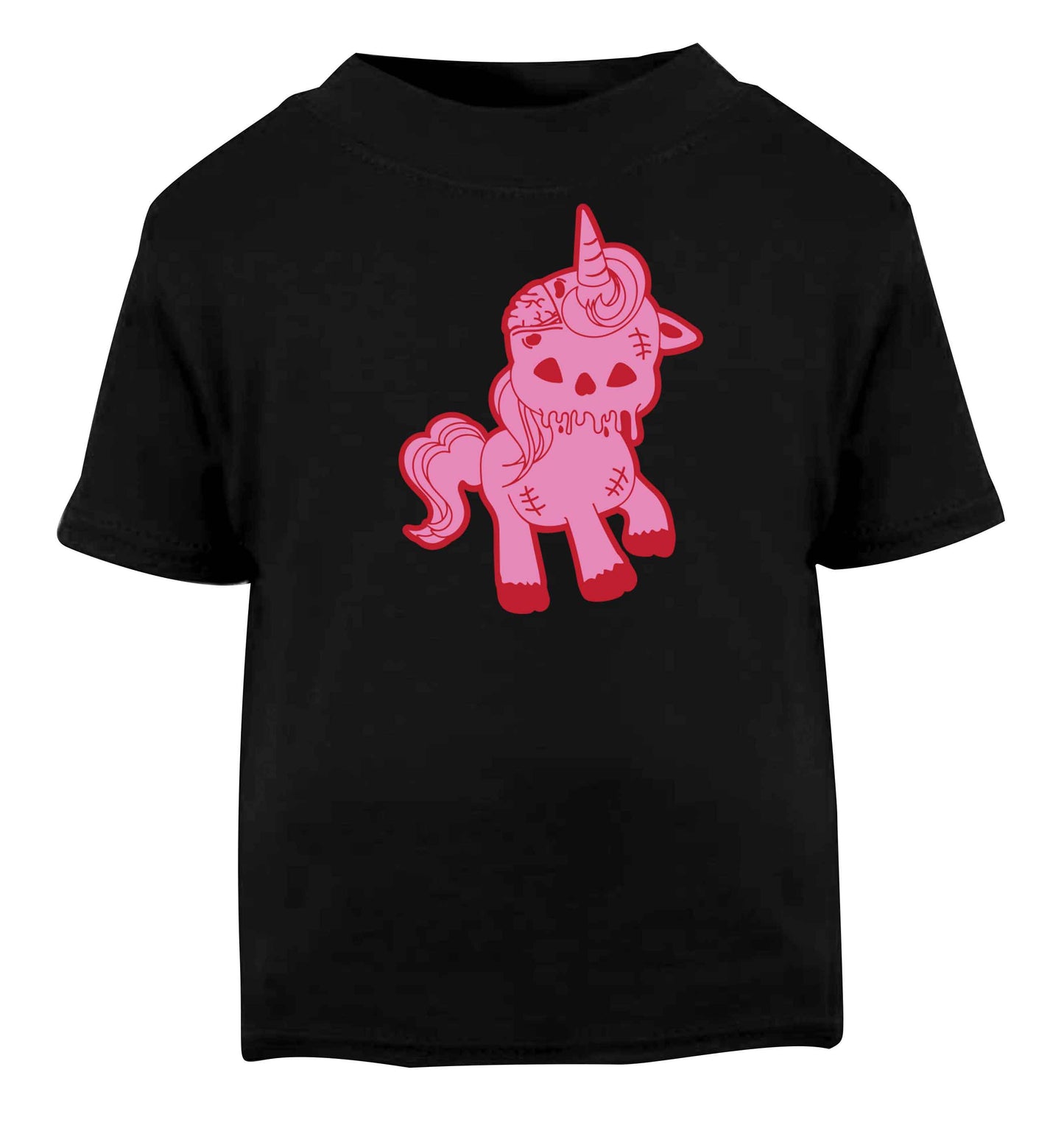 Zombie unicorn zombiecorn Black baby toddler Tshirt 2 years