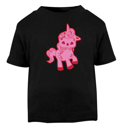 Zombie unicorn zombiecorn Black baby toddler Tshirt 2 years
