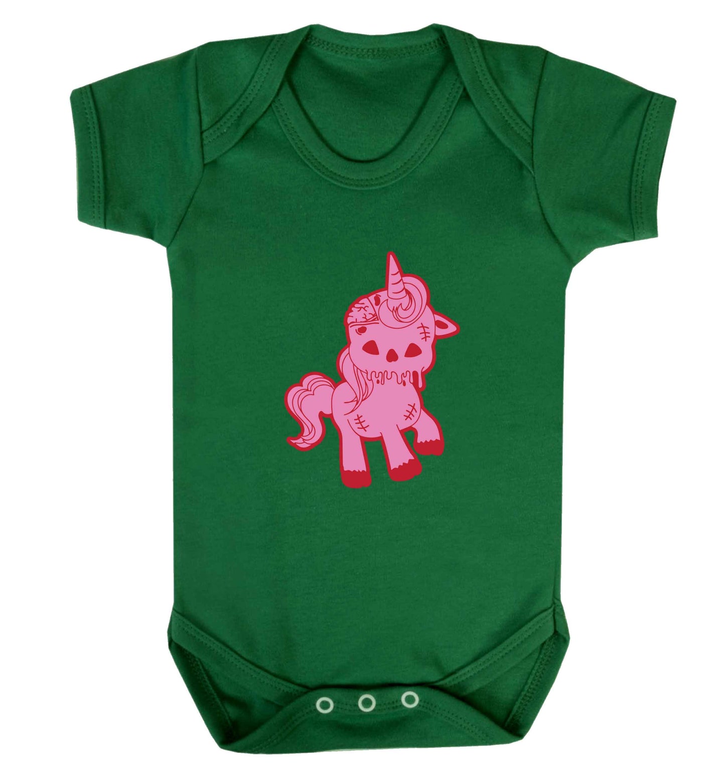Zombie unicorn zombiecorn baby vest green 18-24 months
