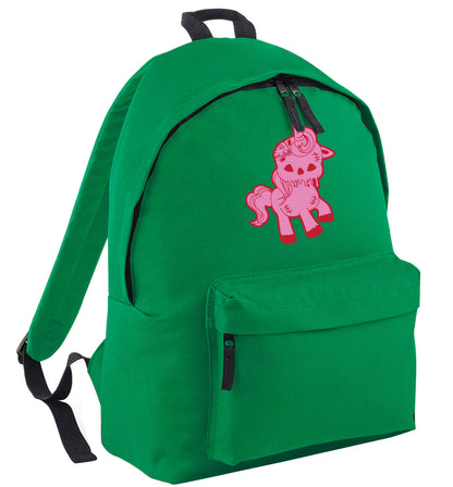 Zombie unicorn zombiecorn green adults backpack