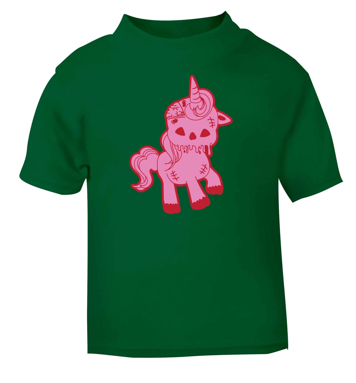 Zombie unicorn zombiecorn green baby toddler Tshirt 2 Years