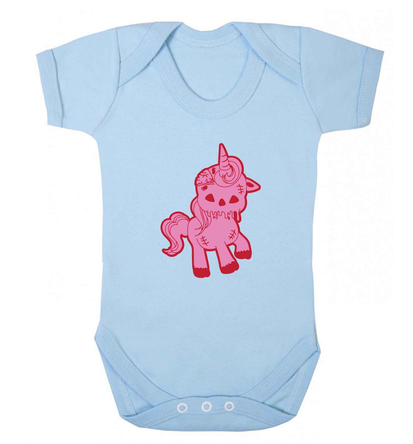 Zombie unicorn zombiecorn baby vest pale blue 18-24 months