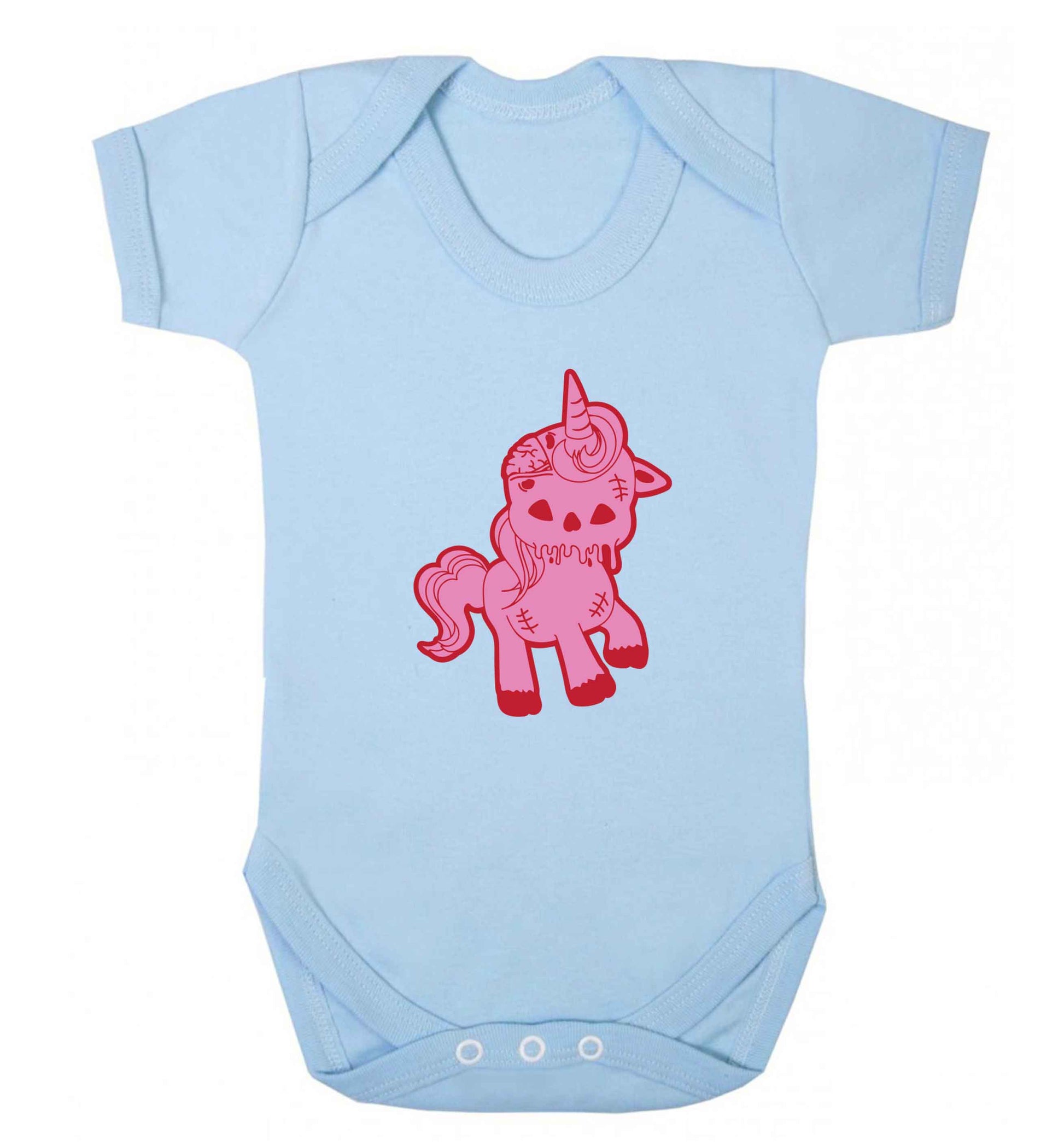 Zombie unicorn zombiecorn baby vest pale blue 18-24 months
