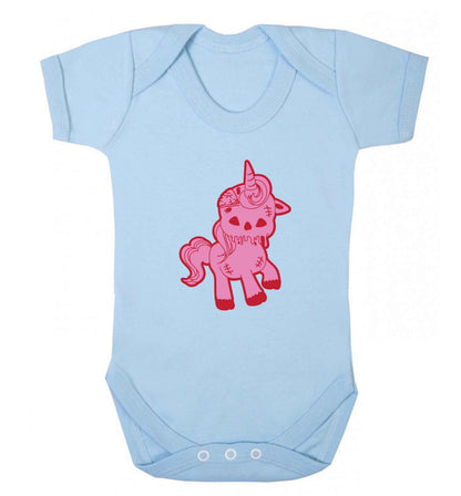 Zombie unicorn zombiecorn baby vest pale blue 18-24 months