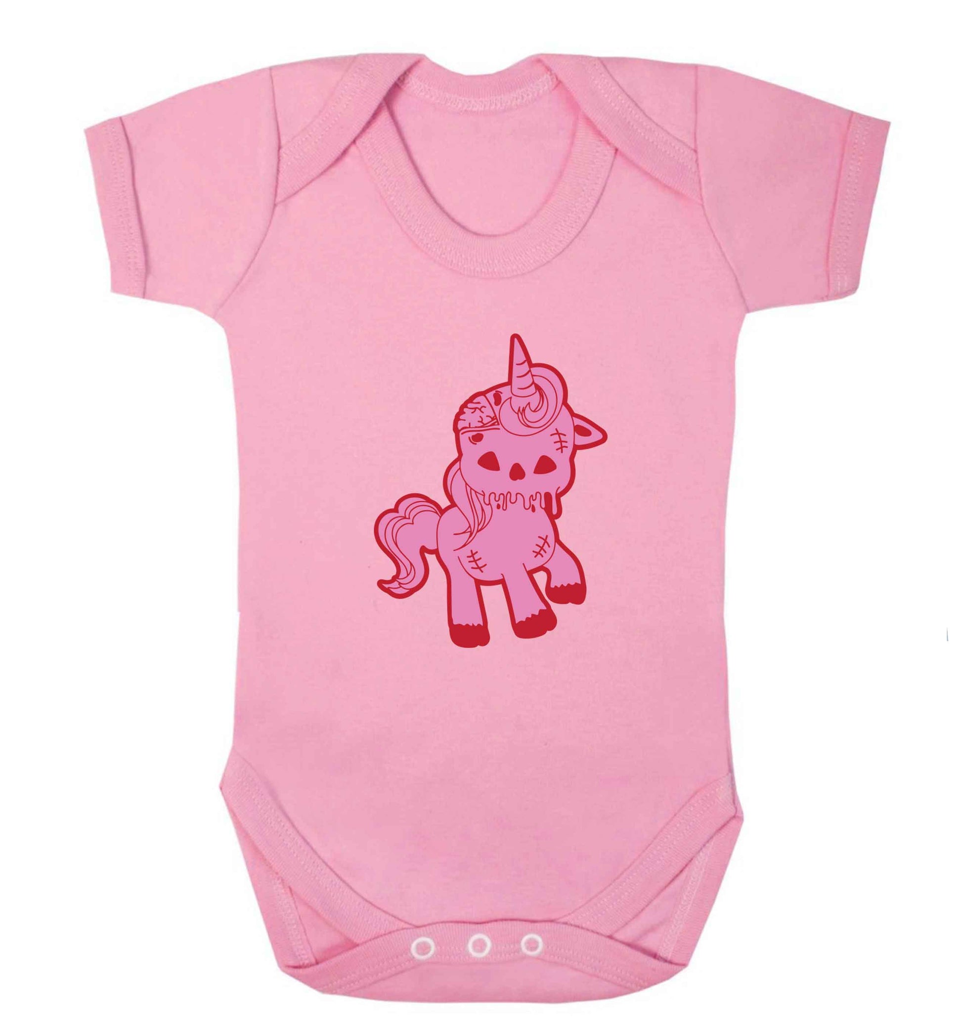 Zombie unicorn zombiecorn baby vest pale pink 18-24 months