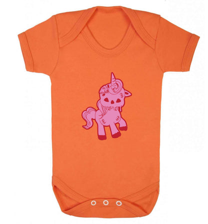 Zombie unicorn zombiecorn baby vest orange 18-24 months
