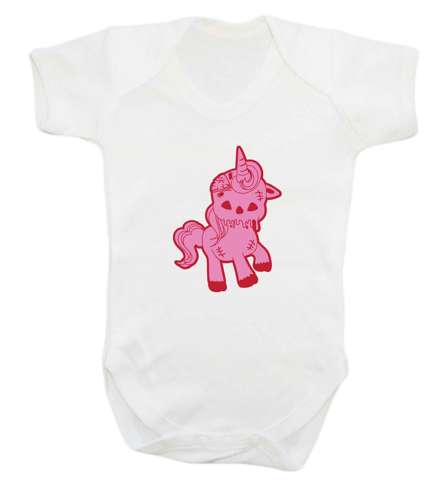 Zombie unicorn zombiecorn baby vest white 18-24 months